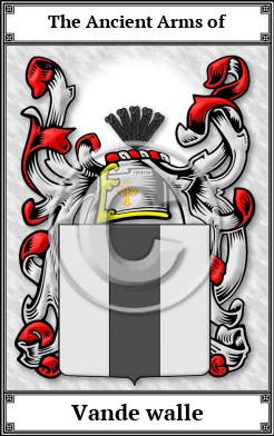 Vande walle Family Crest Download (JPG) Book Plated - 600 DPI